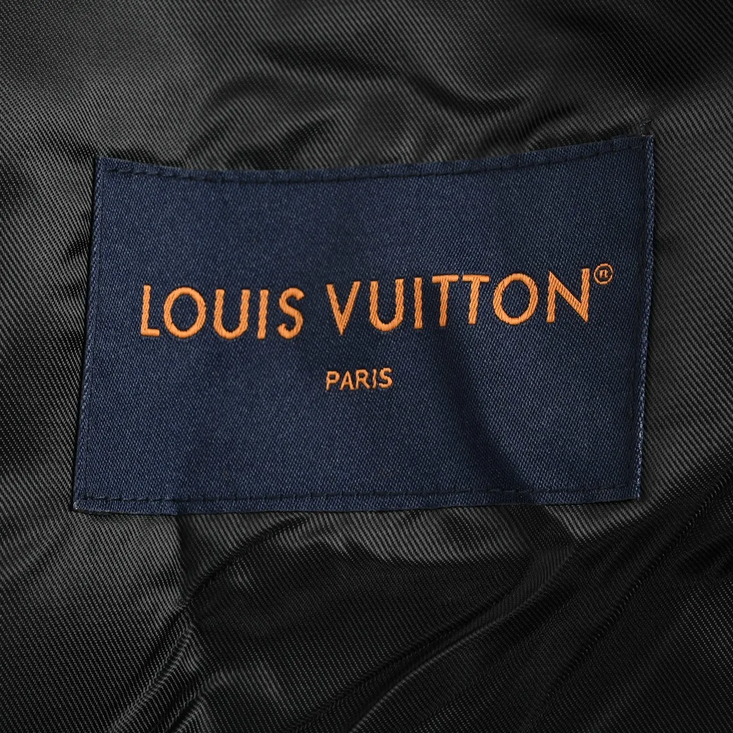 Louis Vuitton/Louis Vuitton Black White leather baseball jacket jacket